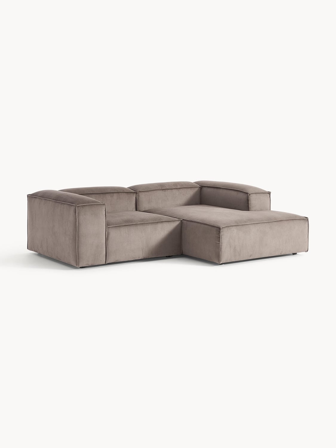 Lennon Modular Corner Sofa (2-seater) in Corduroy — Mushroom