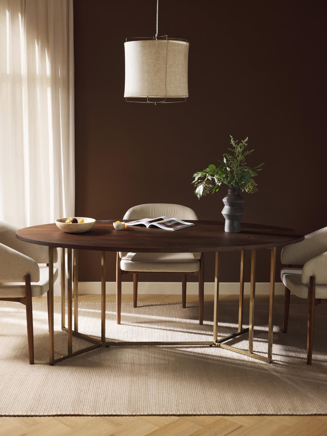Luca Oval Dining Table in Mango Wood, in various sizes — Oatmeal