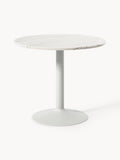 Miley Round Marble-Dining Table, Ø 90 cm — Light Grey