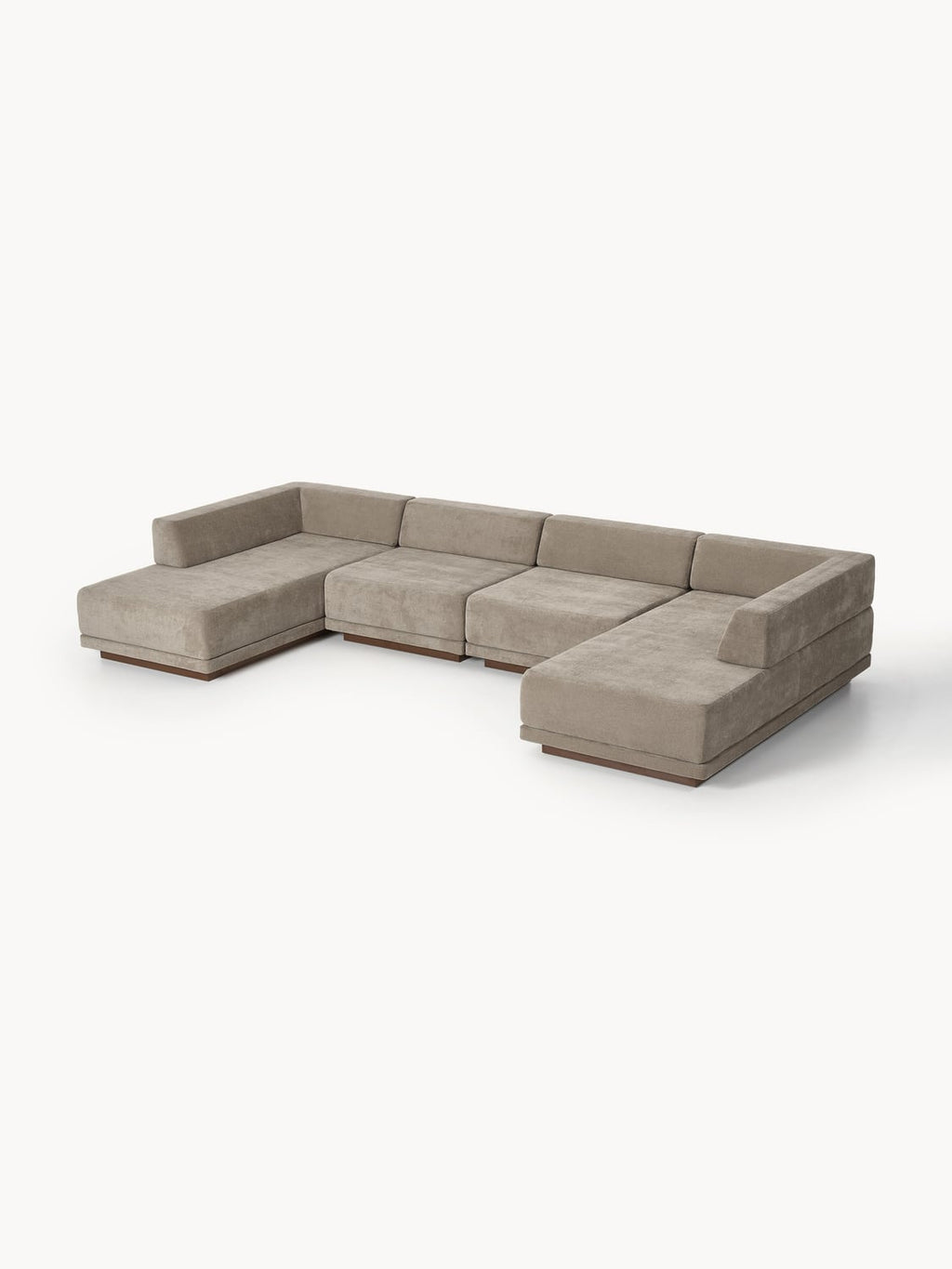 Colin Large Modular Sofa (4-seater) — Warm Grey