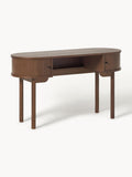 Calary Desk with Fluted Front — Warm Grey