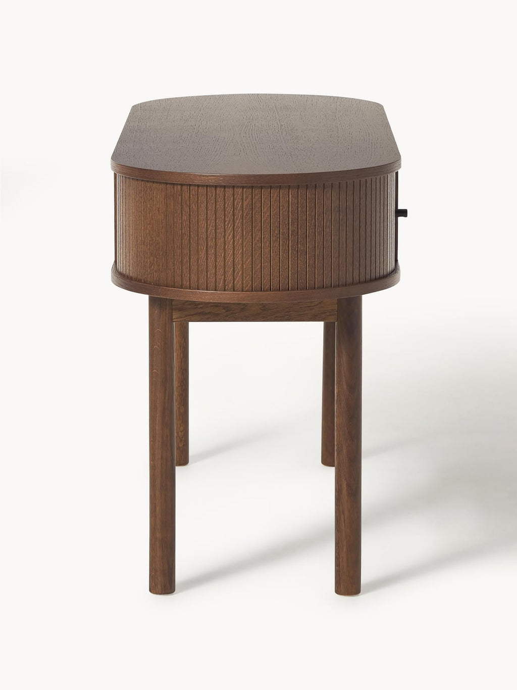 Calary Desk with Fluted Front — Warm Grey