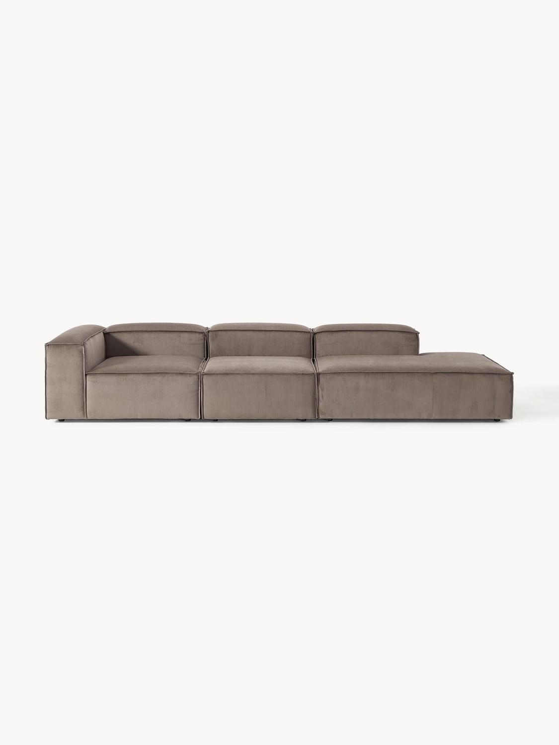 Lennon Modular XL Ottoman in Corduroy — Taupe