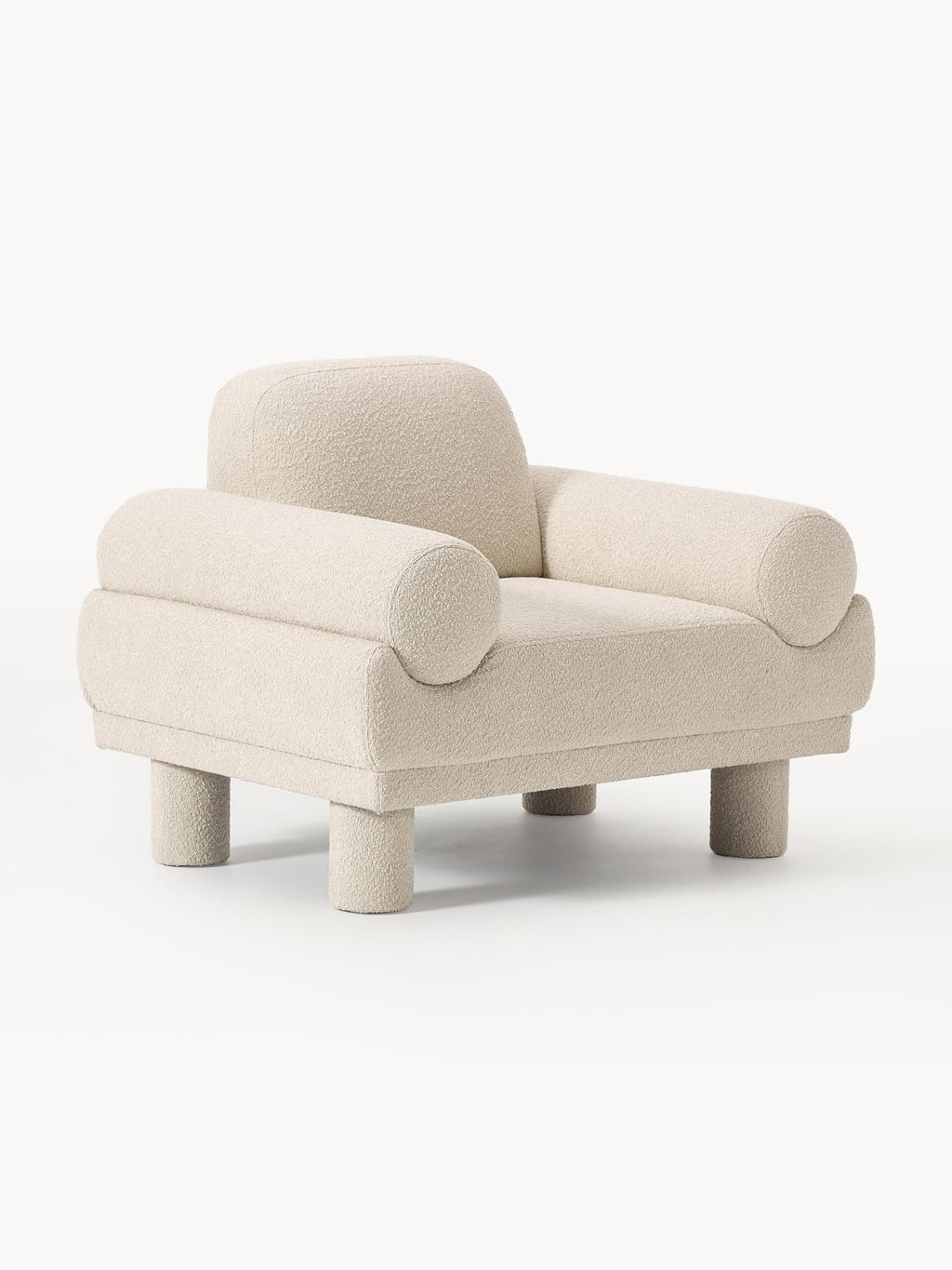Lilo Bouclé Armchair — Light Grey