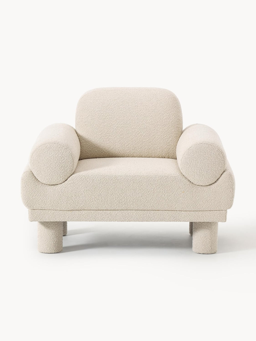 Lilo Bouclé Armchair — Light Grey