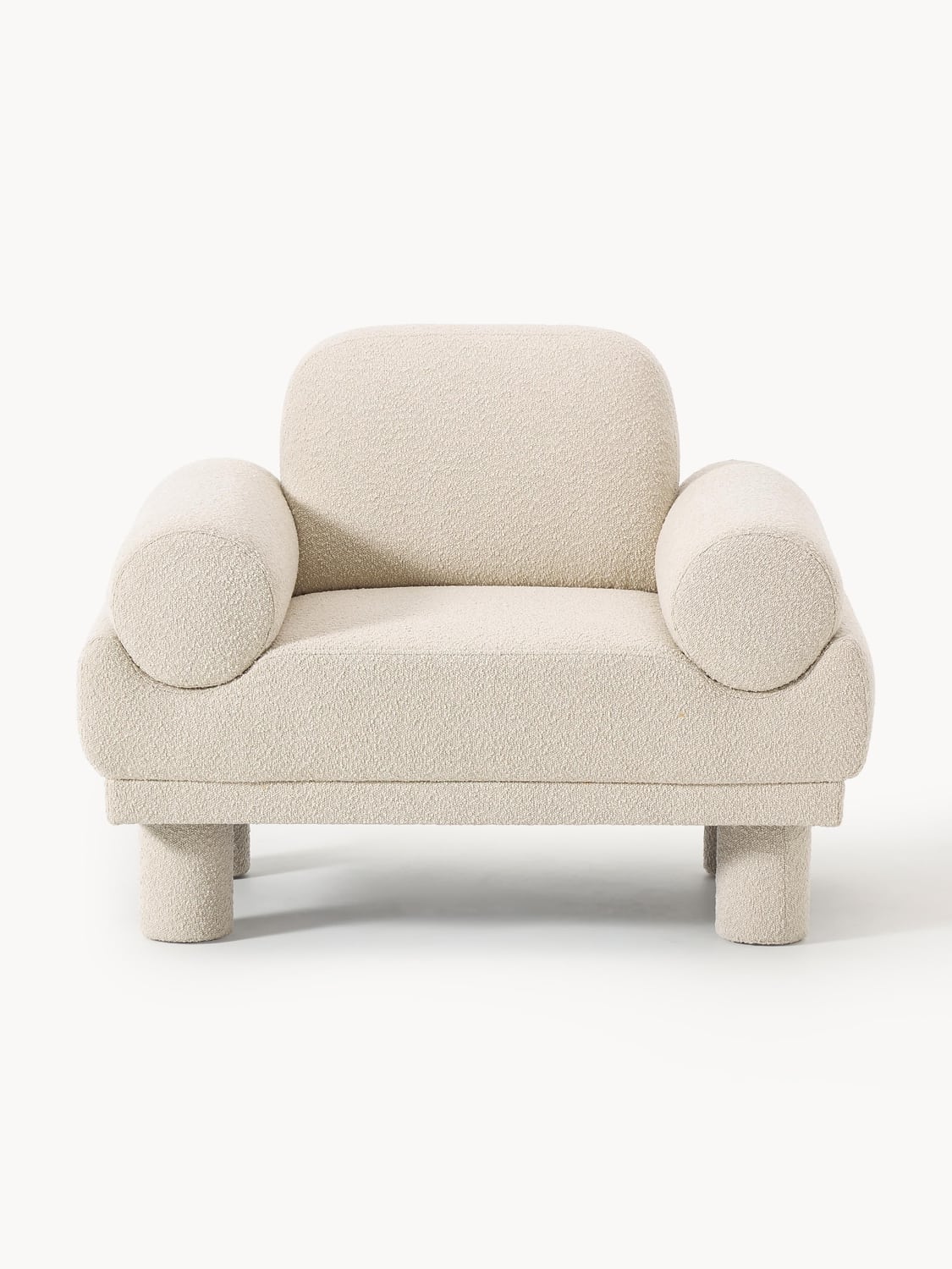 Lilo Bouclé Armchair — Light Grey