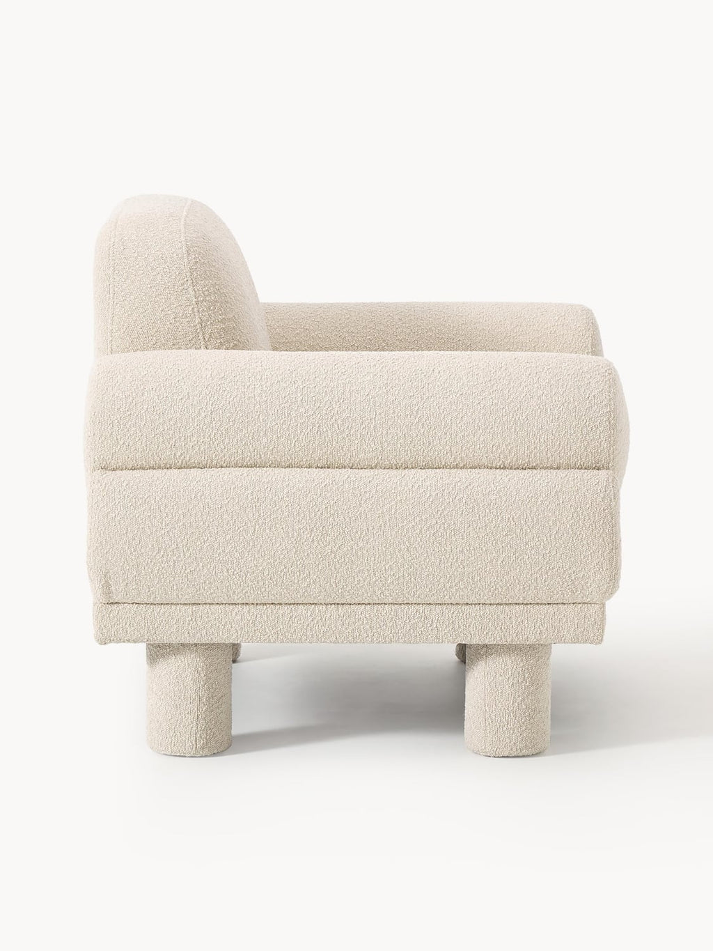Lilo Bouclé Armchair — Light Grey