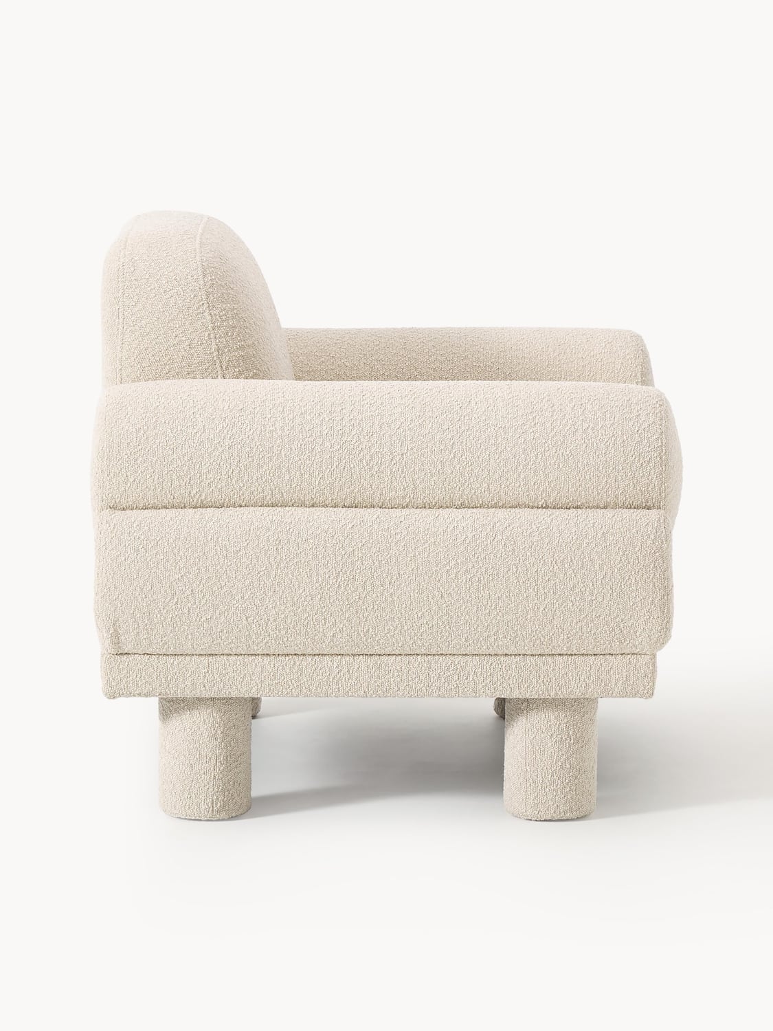 Lilo Bouclé Armchair — Light Grey