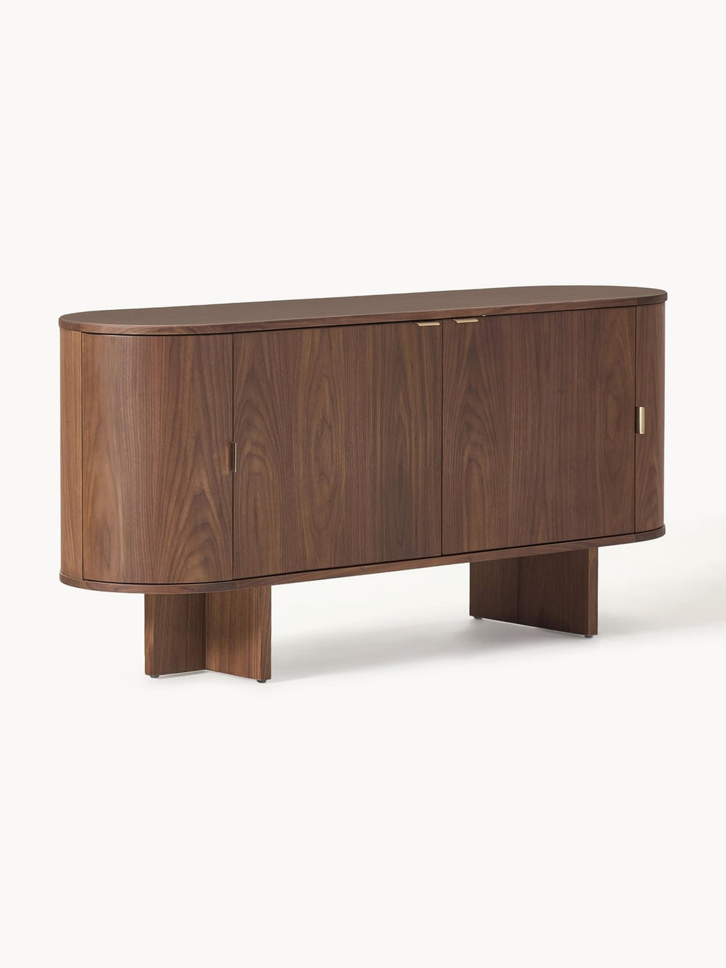Zumi Wooden Sideboard with Rounded Corners — Dark Grey