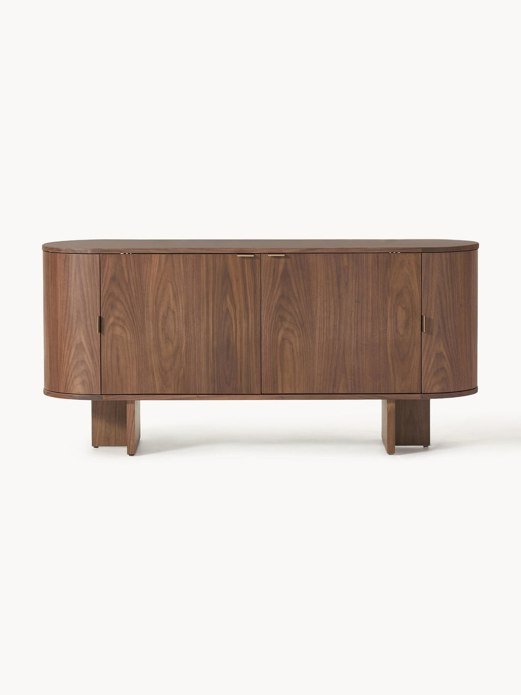 Zumi Wooden Sideboard with Rounded Corners — Dark Grey
