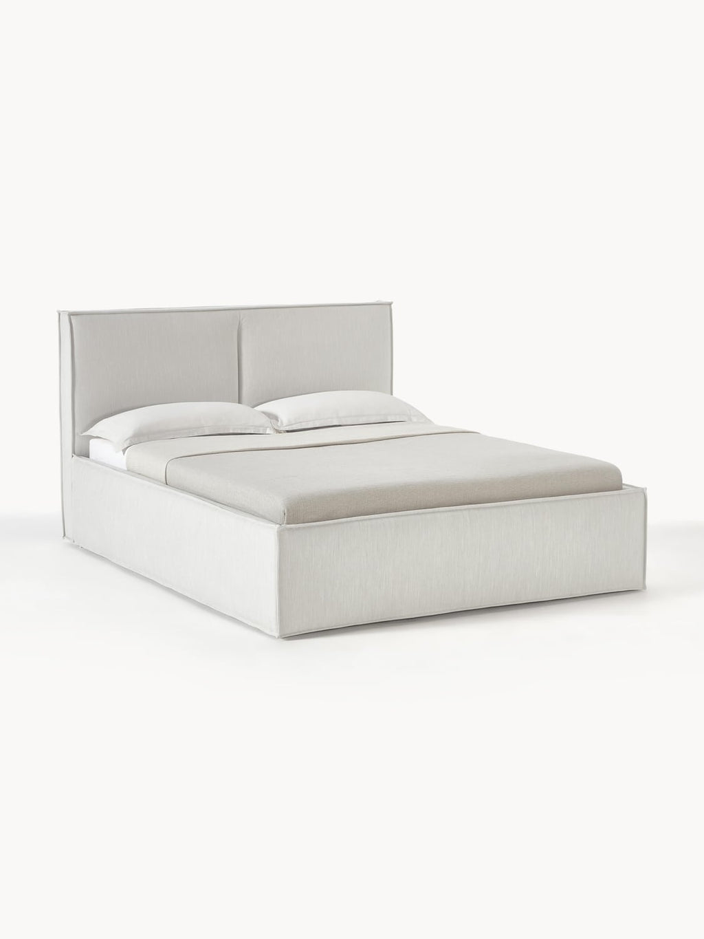 Dream Upholstered Bed with Storage — Light Grey
