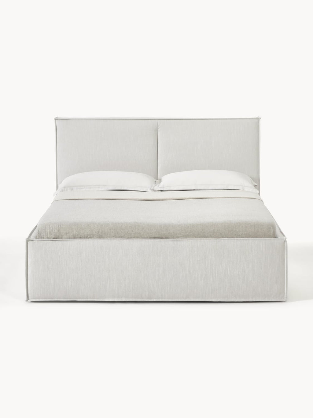 Dream Upholstered Bed with Storage — Light Grey