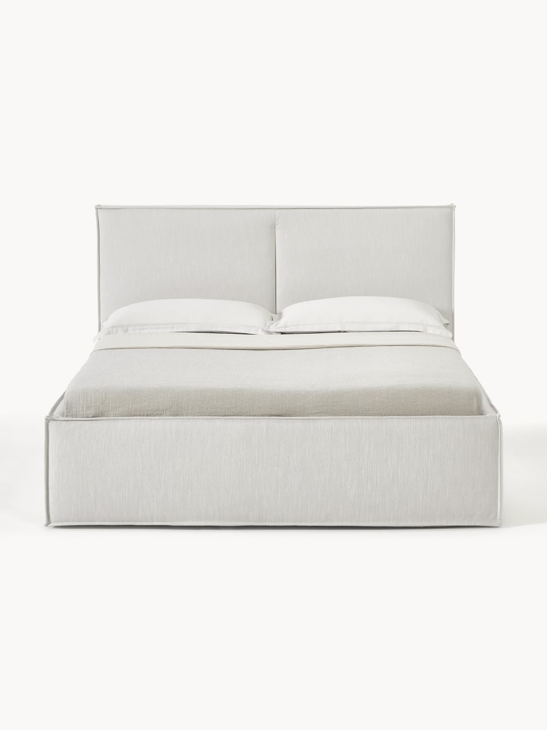 Dream Upholstered Bed with Storage — Light Grey