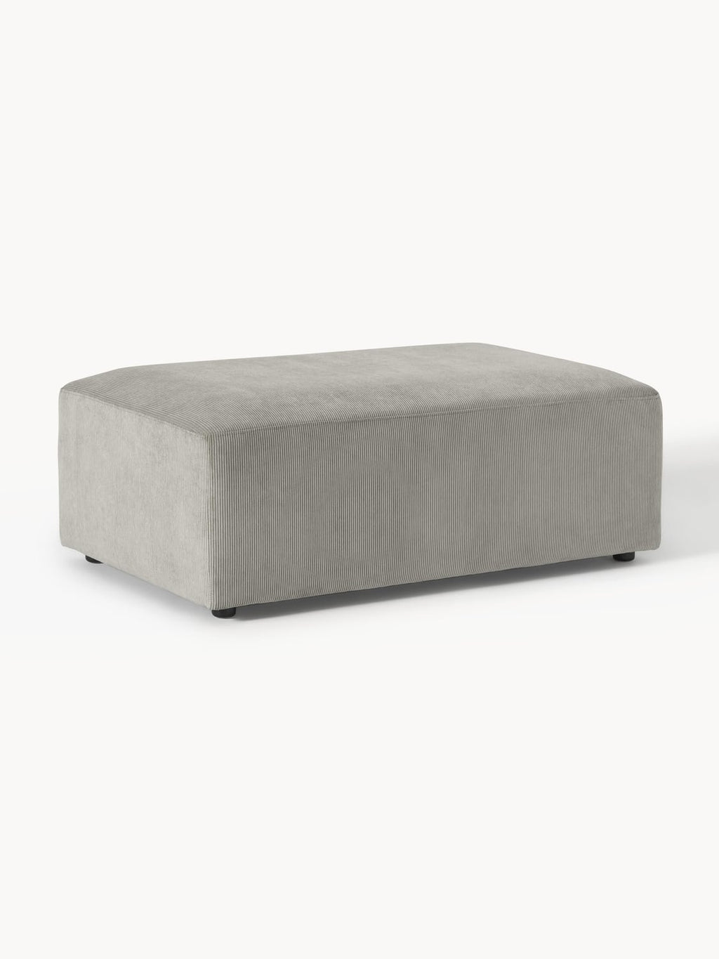 Melva XL Sofa Ottoman in Corduroy, B 116 x T 72 cm — Warm Grey