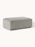 Melva XL Sofa Ottoman in Corduroy, B 116 x T 72 cm — Warm Grey