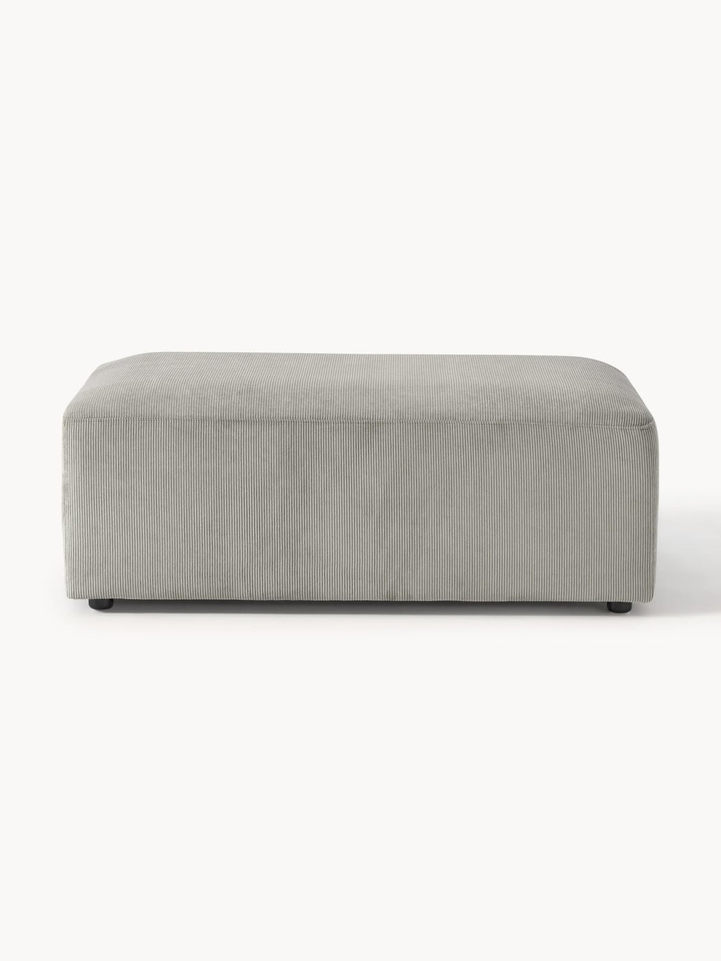 Melva XL Sofa Ottoman in Corduroy, B 116 x T 72 cm — Warm Grey