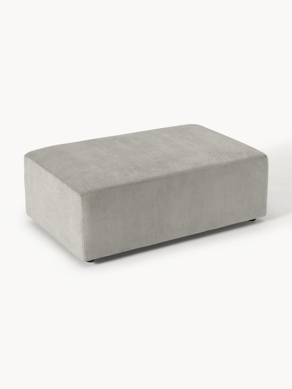 Melva XL Sofa Ottoman in Corduroy, B 116 x T 72 cm — Warm Grey