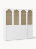 Jeanne Modular Hinged-Door Wardrobe, 200 cm Width, in various sizes — Light Grey
