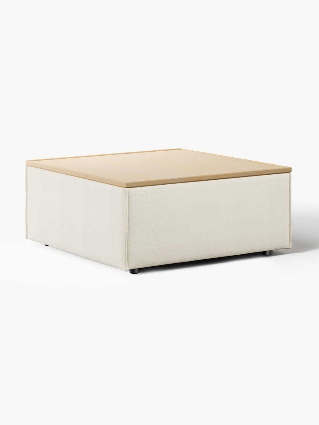 Lennon Sofa Ottoman with Storage — Blush