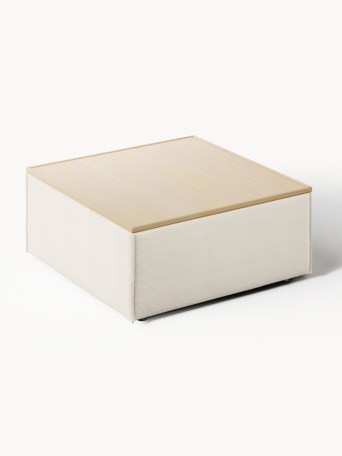 Lennon Sofa Ottoman with Storage — Blush