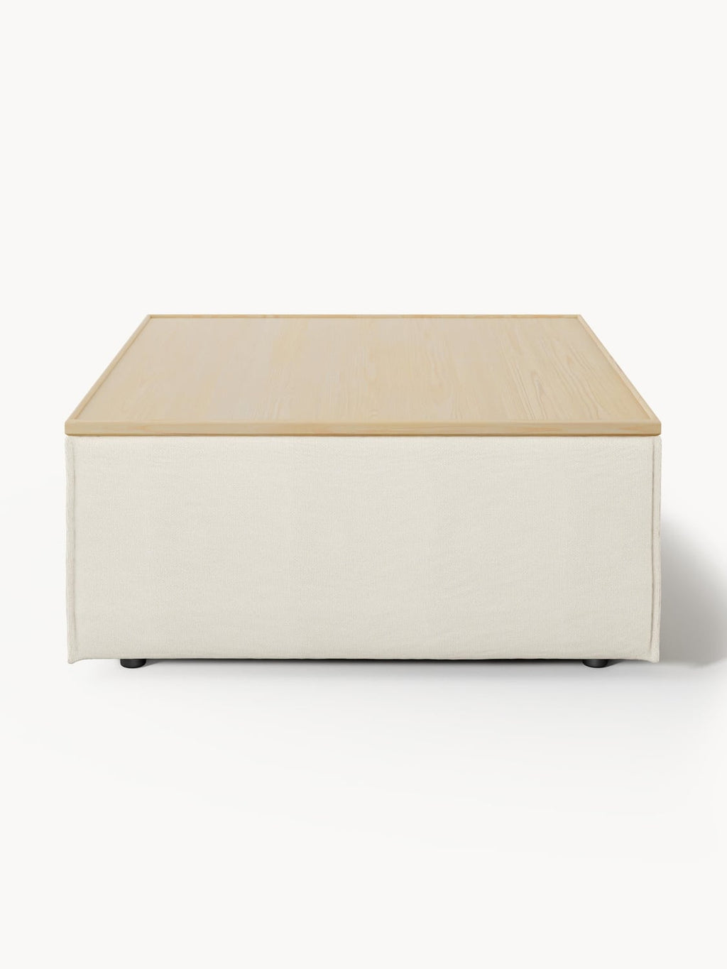 Lennon Sofa Ottoman with Storage — Blush