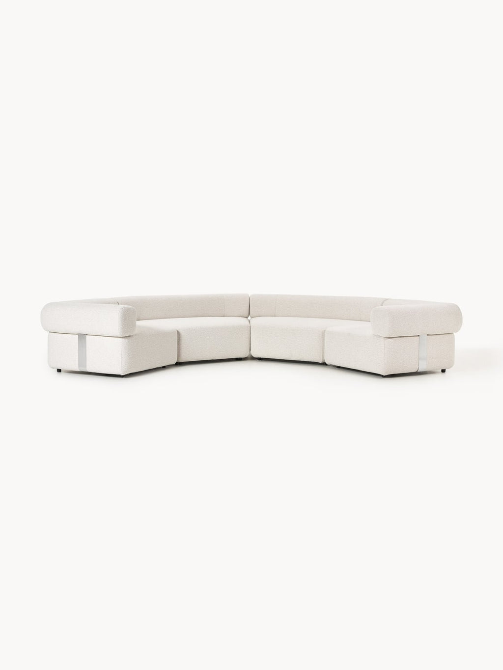 Anton Large Modular Bouclé Sofa — Light Grey