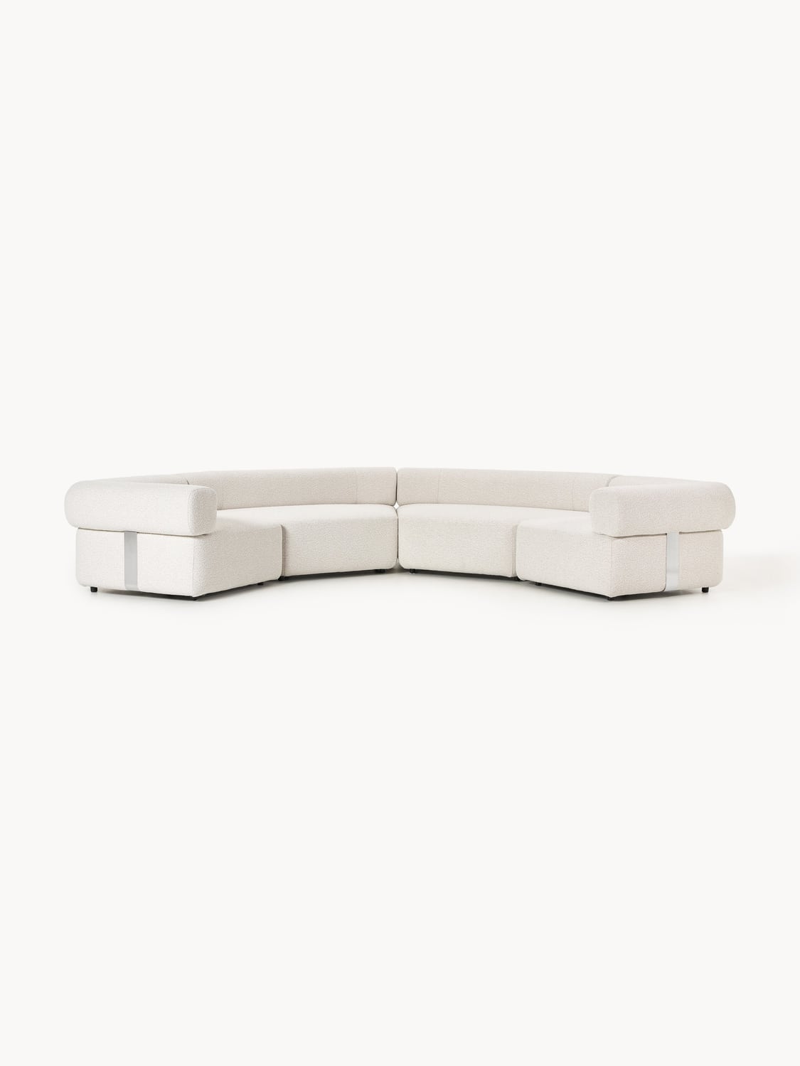 Anton Large Modular Bouclé Sofa — Light Grey