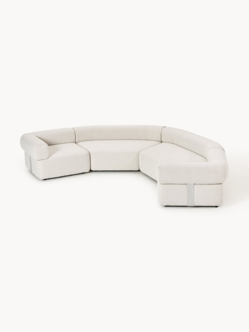 Anton Large Modular Bouclé Sofa — Light Grey
