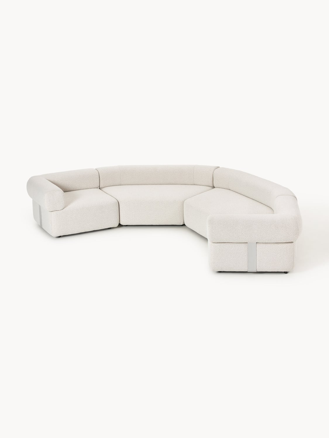 Anton Large Modular Bouclé Sofa — Light Grey