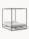 Belle Four-Poster Bed in Metal — Oatmeal