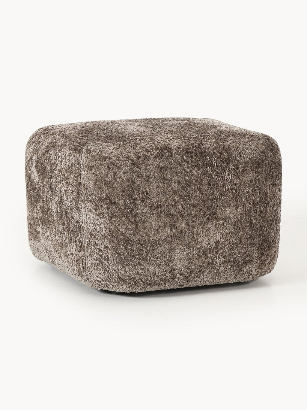 Wolke Sofa Ottoman in Teddy Bouclé — Dark Grey
