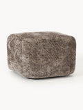 Wolke Sofa Ottoman in Teddy Bouclé — Dark Grey