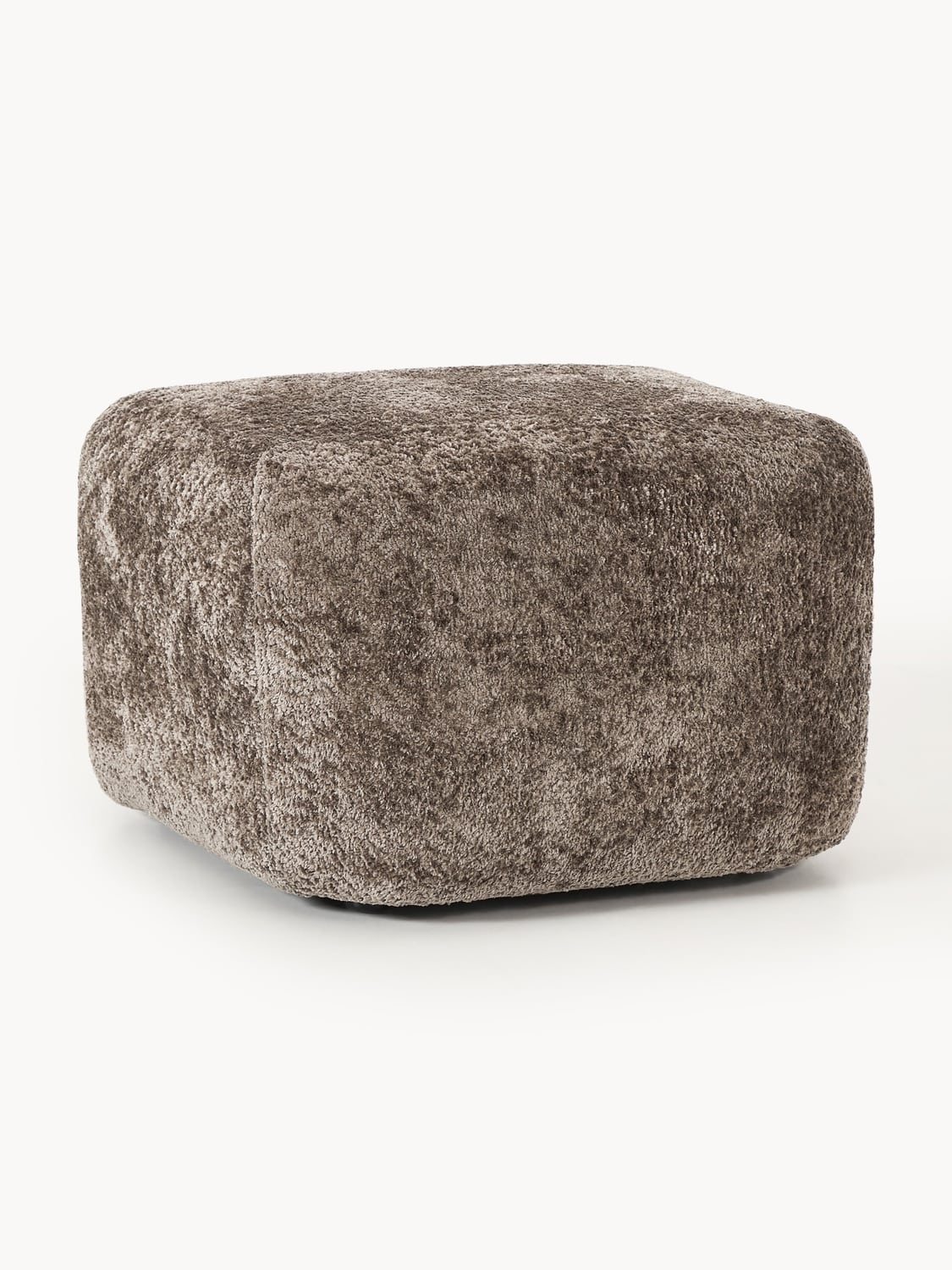 Wolke Sofa Ottoman in Teddy Bouclé — Dark Grey