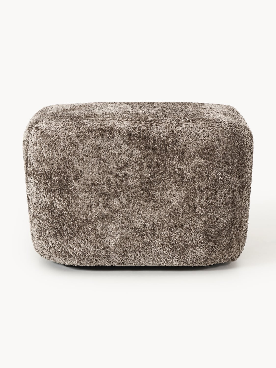 Wolke Sofa Ottoman in Teddy Bouclé — Dark Grey