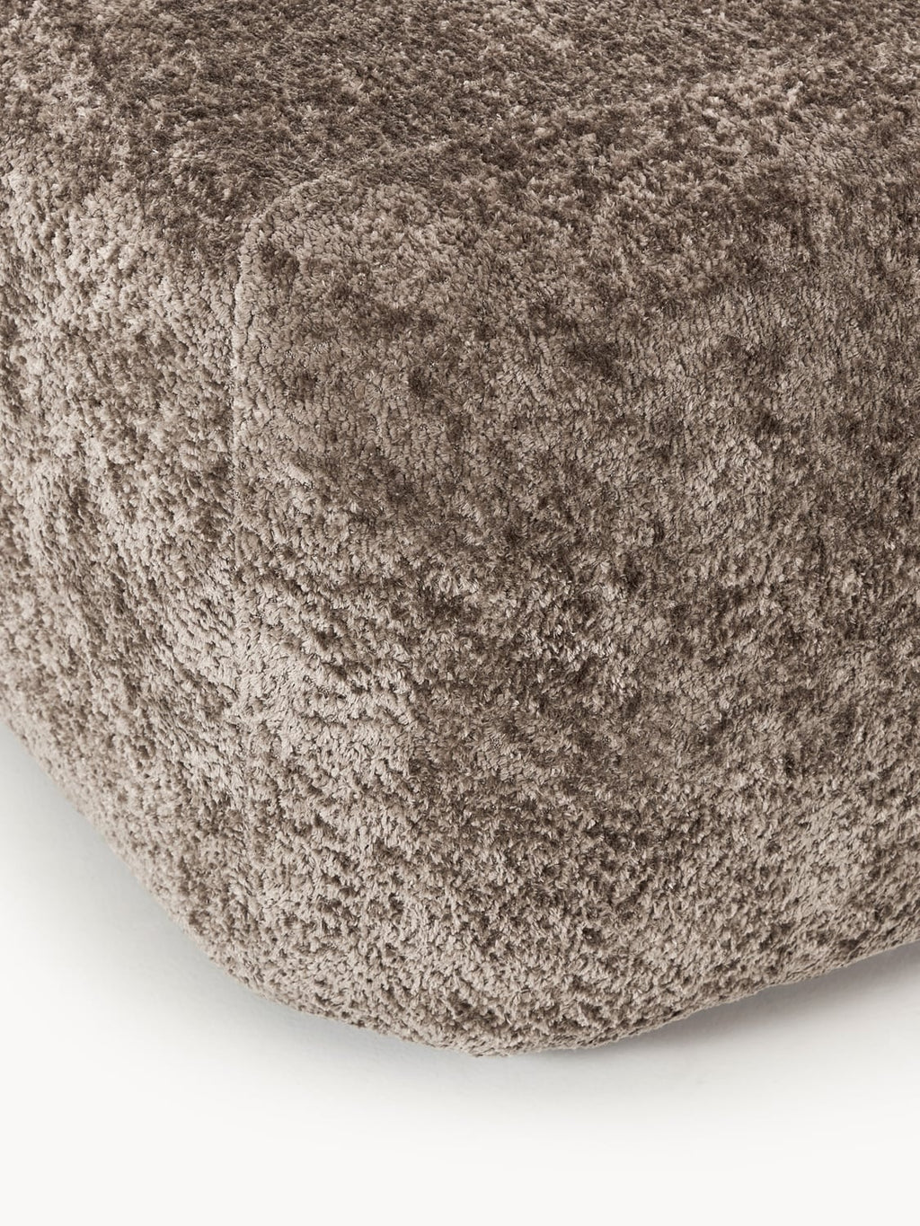 Wolke Sofa Ottoman in Teddy Bouclé — Dark Grey