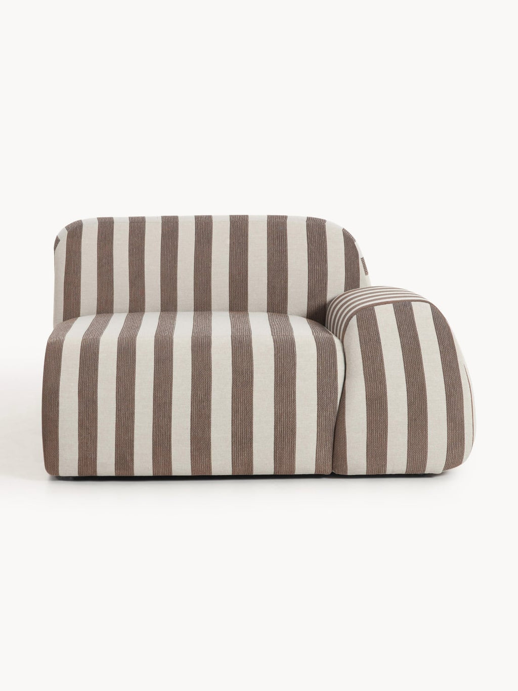 Wolke Striped Corner Module — Warm Grey