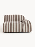 Wolke Striped Corner Module — Warm Grey