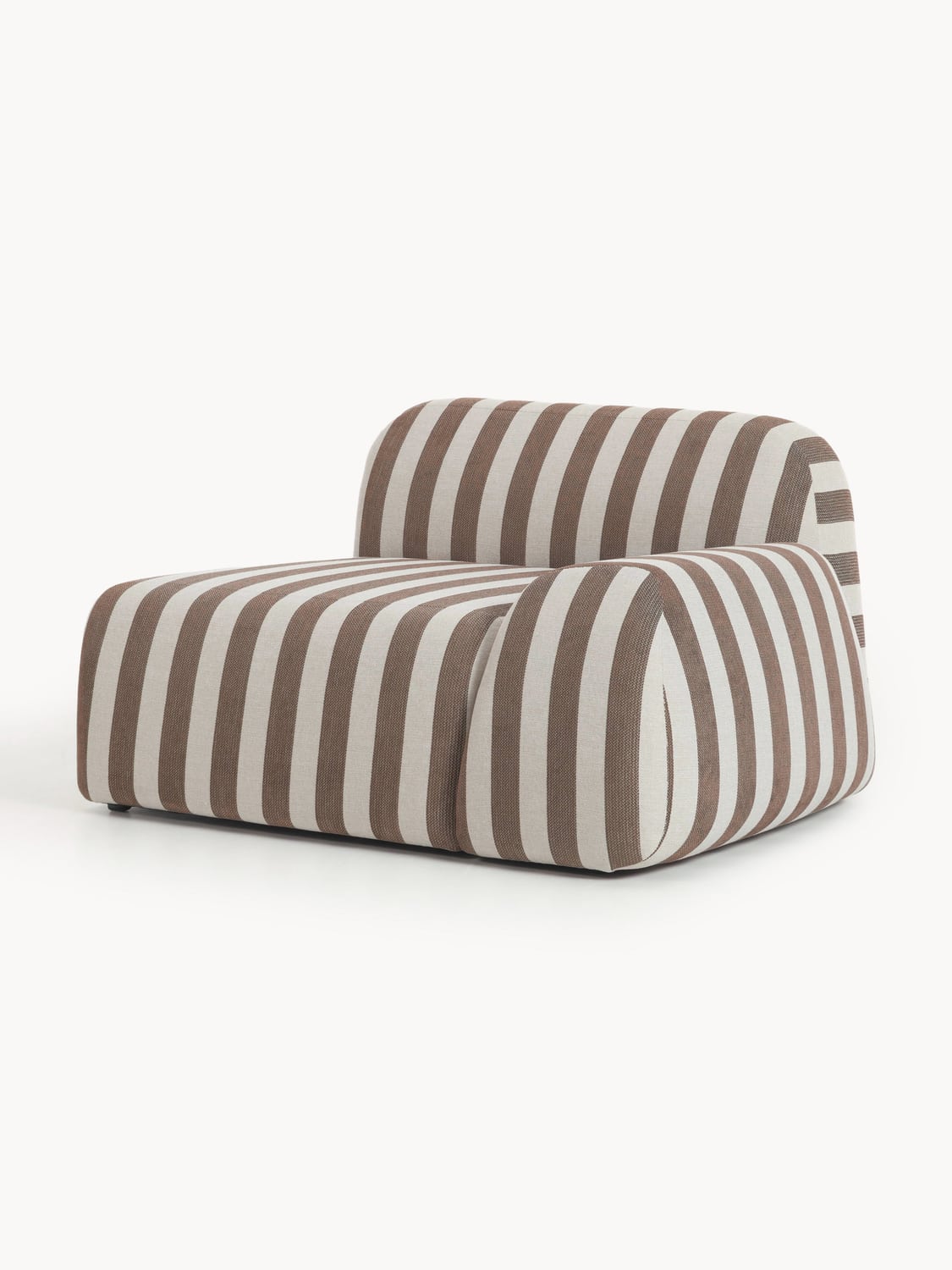 Wolke Striped Corner Module — Warm Grey