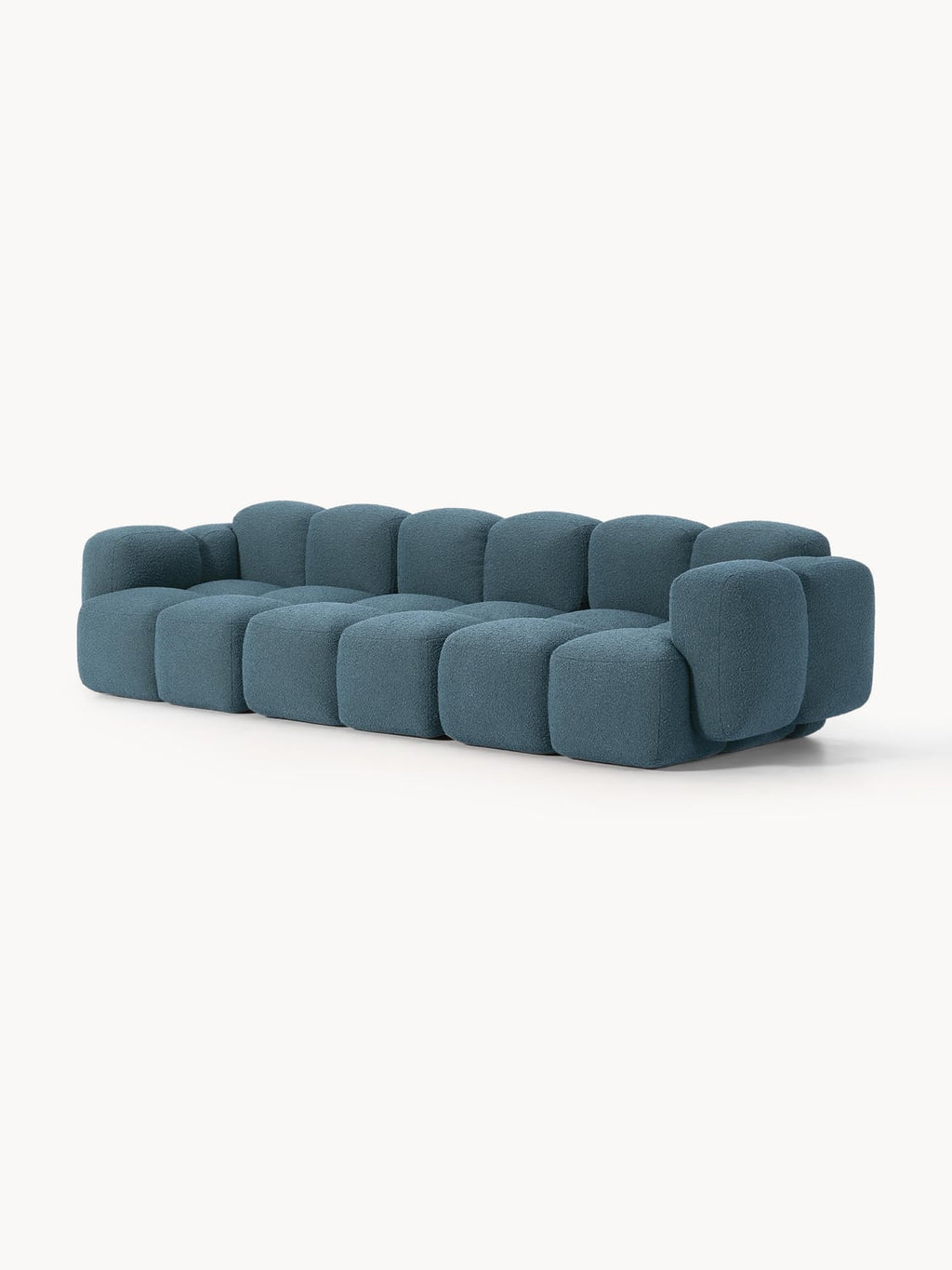 Tayla Modular Sofa (4-seater) in Bouclé — Dark Grey