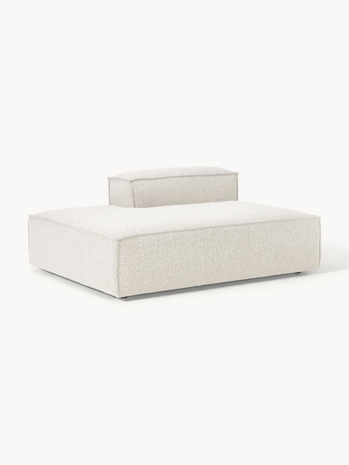 Lennon Ottoman Module in Bouclé — Off-White