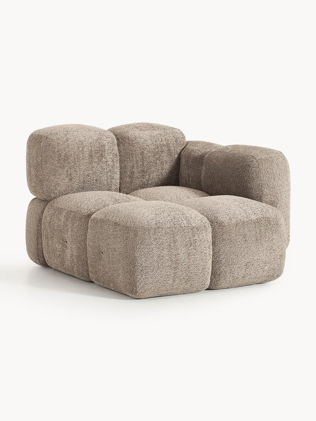 Tayla Corner Module in Teddy Bouclé — Taupe