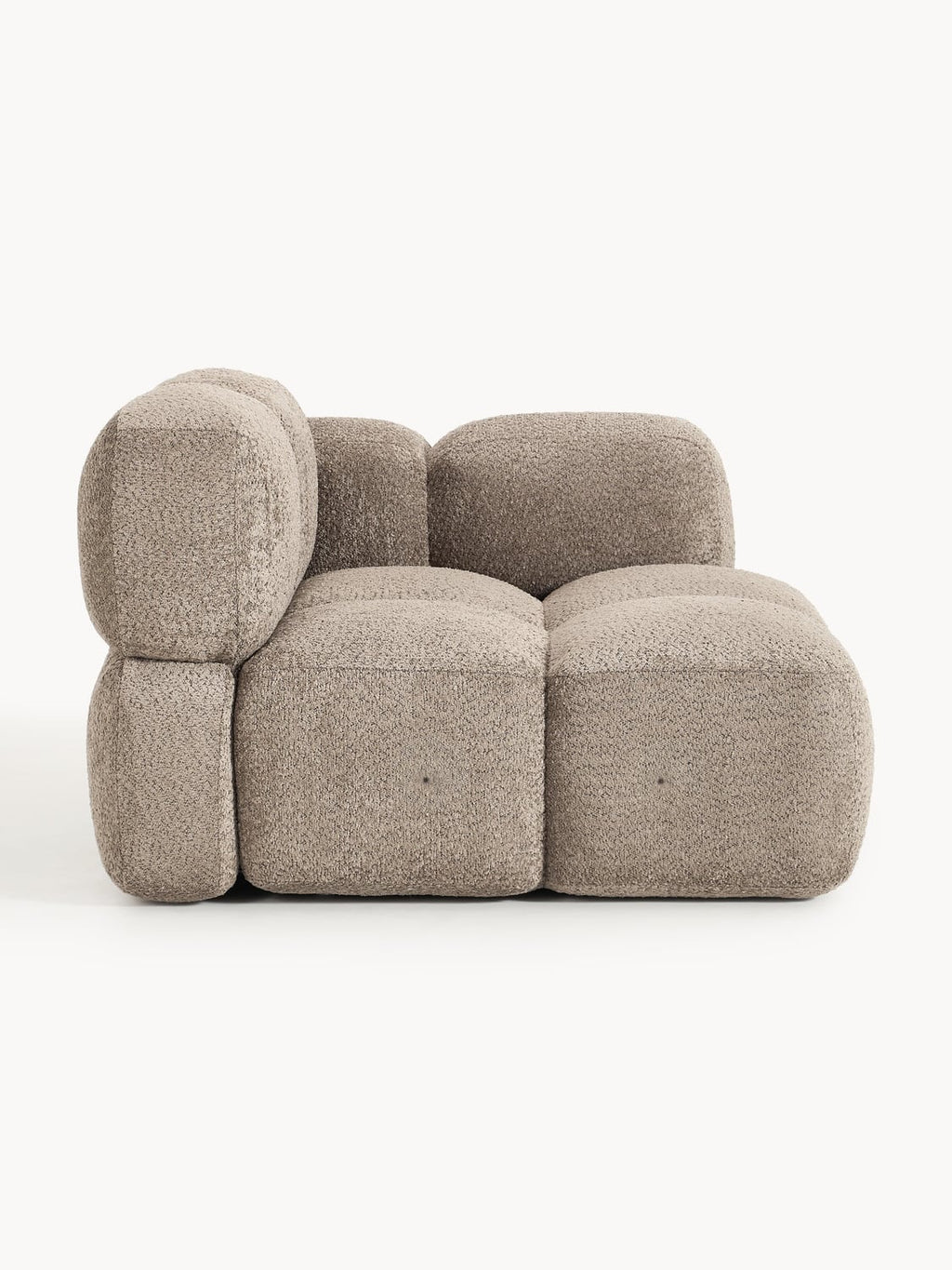 Tayla Corner Module in Teddy Bouclé — Taupe