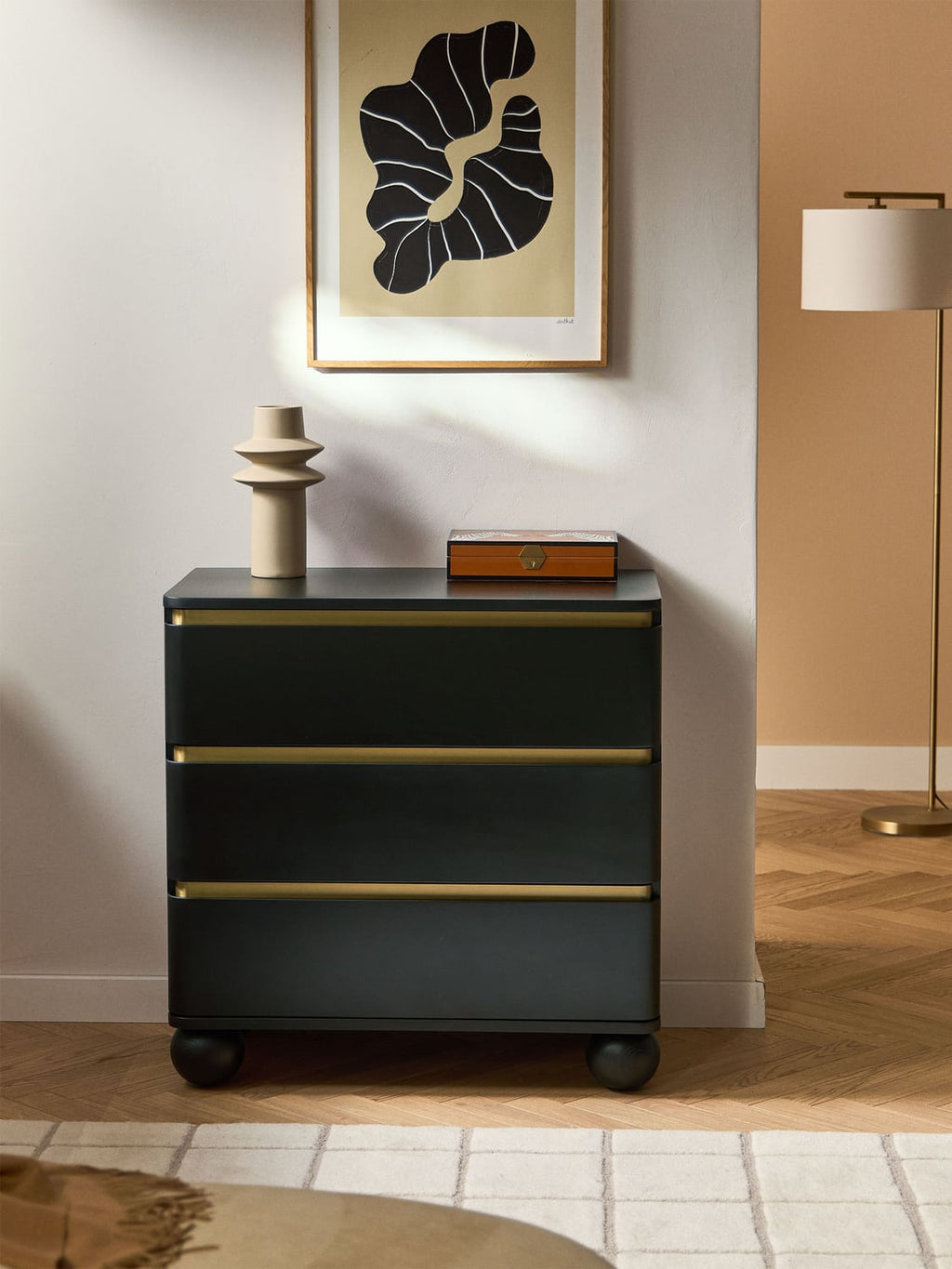 Bumba Chest of Drawers with Ball Feet — Charcoal