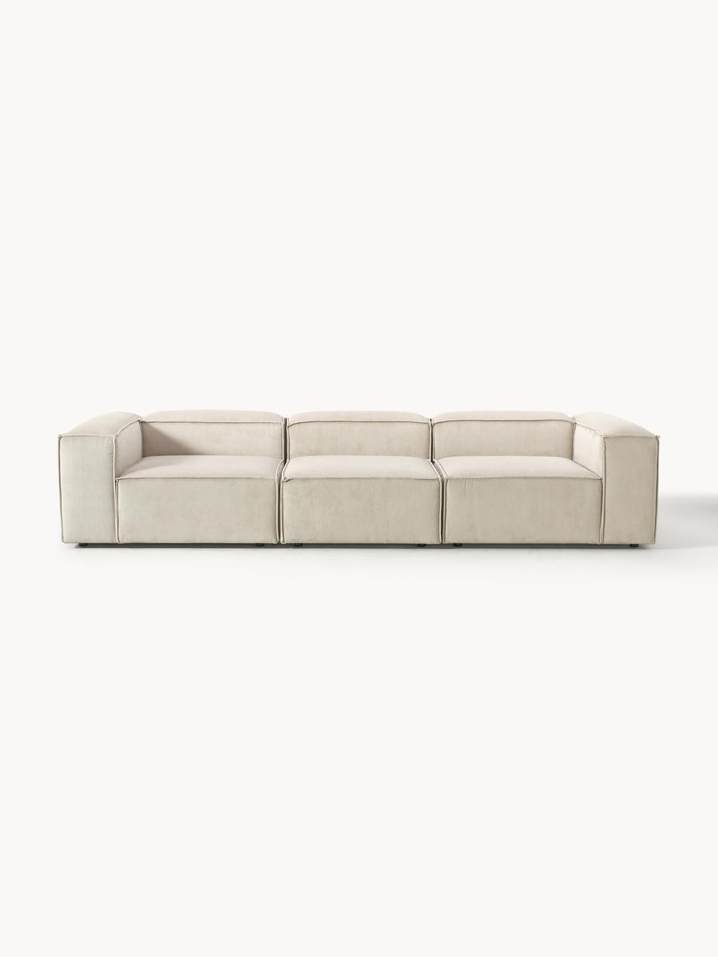 Lennon Modular Sofa (4-seater) in Corduroy — Light Grey