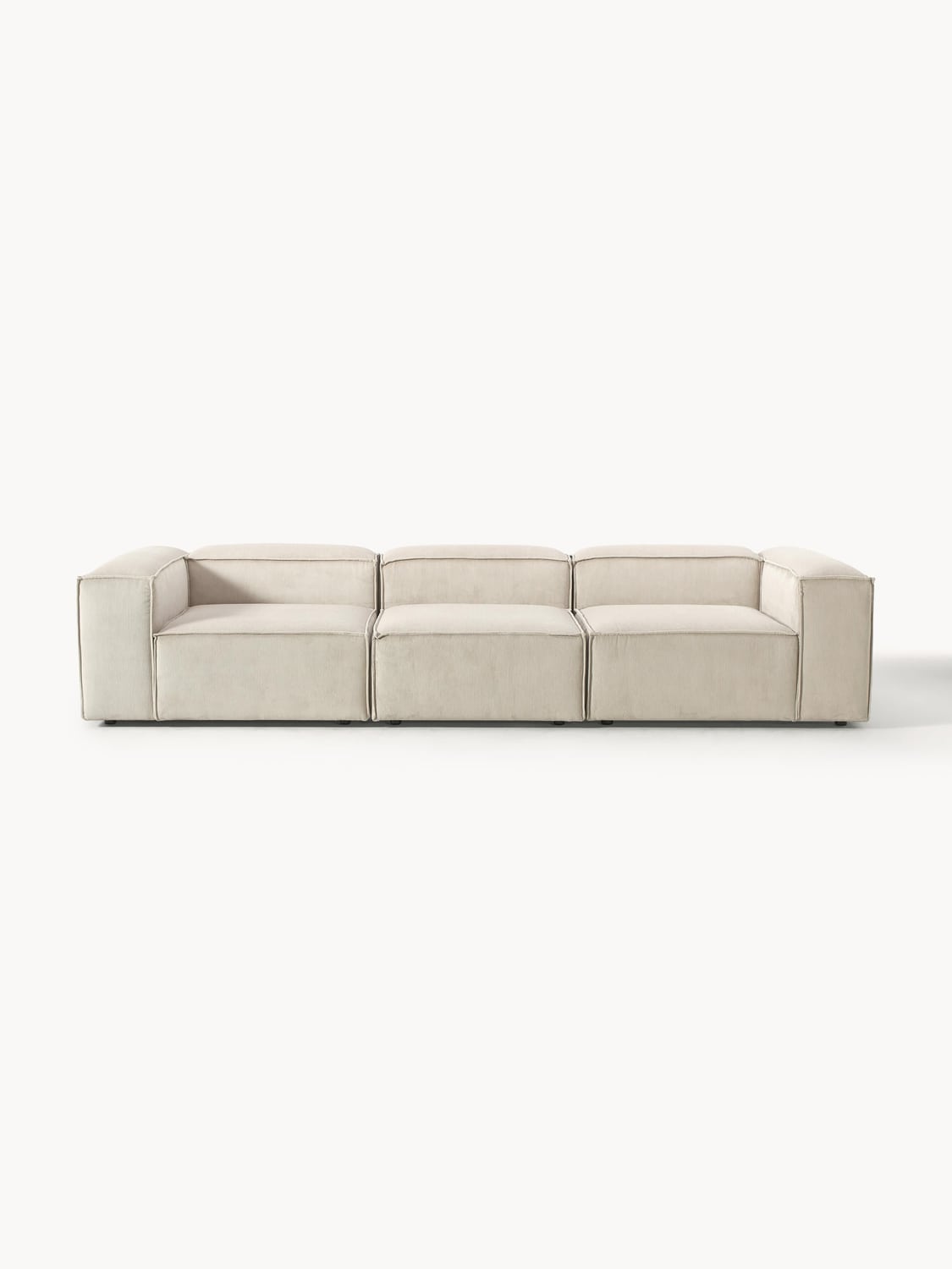 Lennon Modular Sofa (4-seater) in Corduroy — Light Grey
