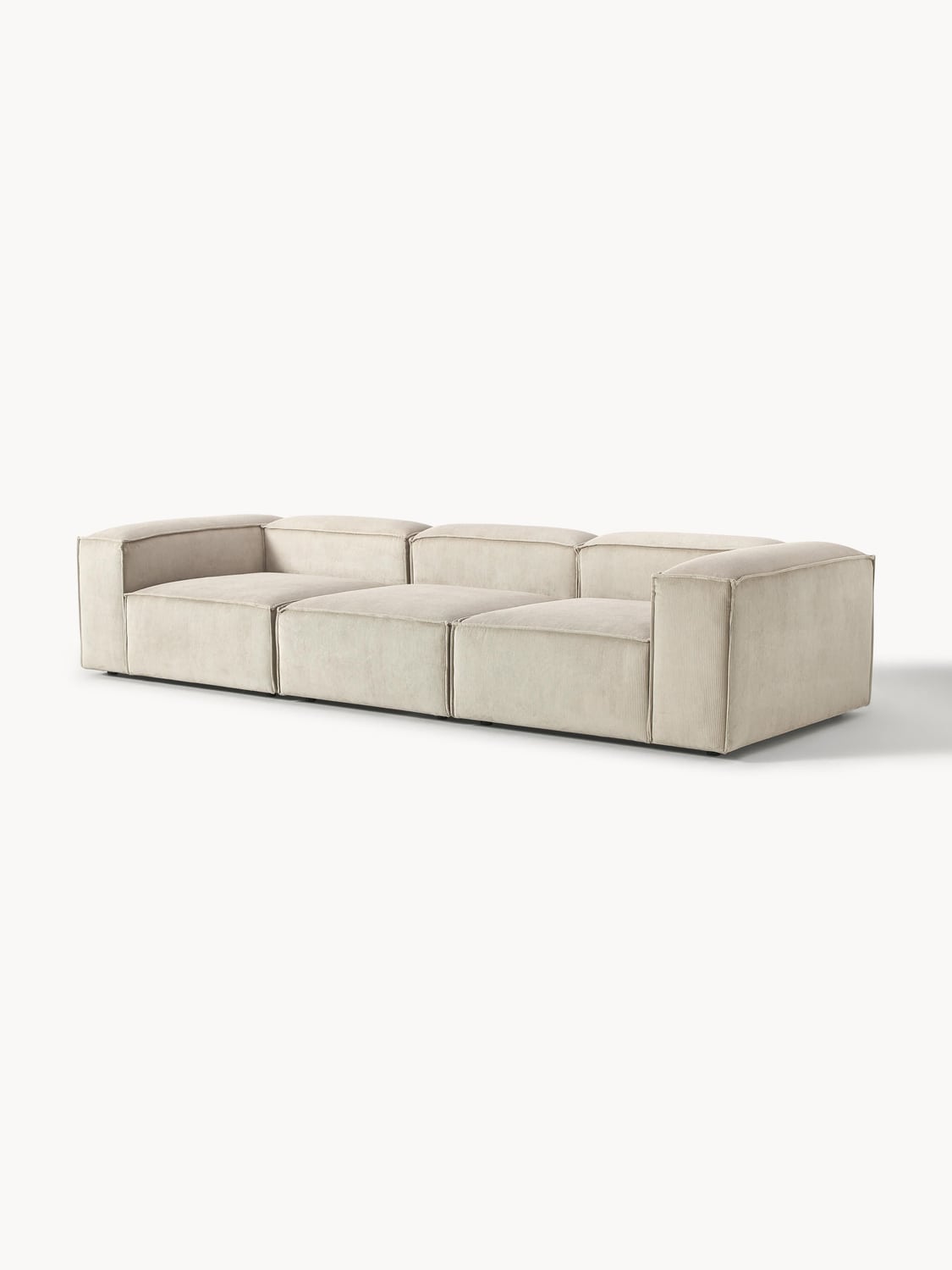 Lennon Modular Sofa (4-seater) in Corduroy — Light Grey