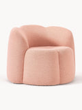Fleur Bouclé Lounge Chair — Pink