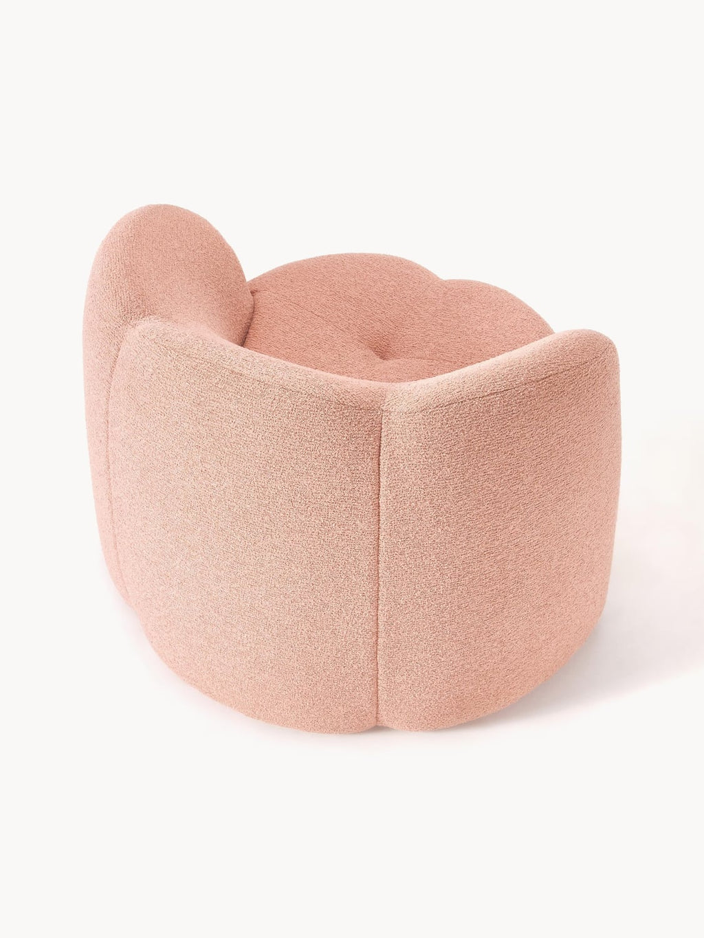 Fleur Bouclé Lounge Chair — Pink