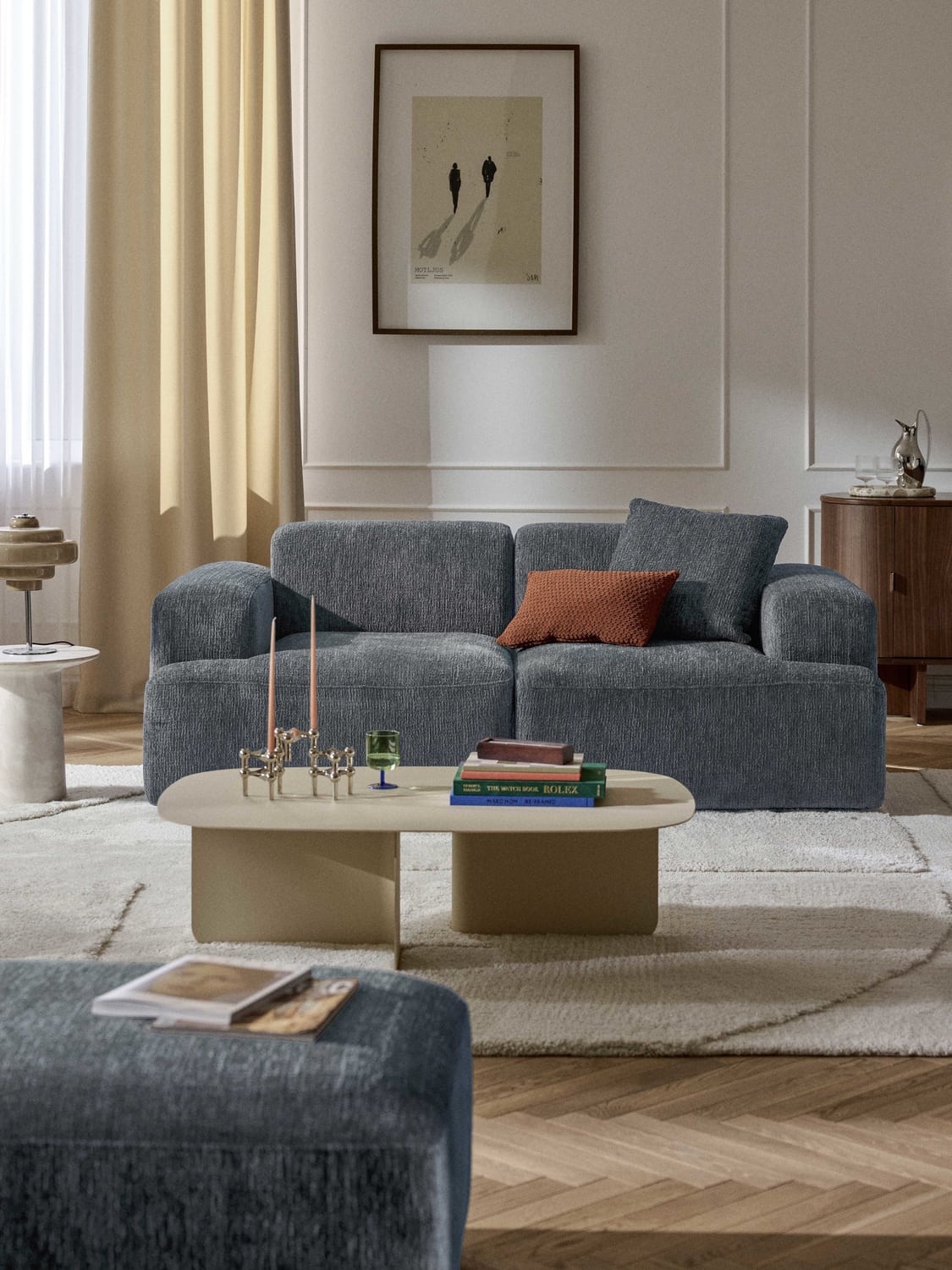 Melva Sofa (2-seater) — Dark Grey