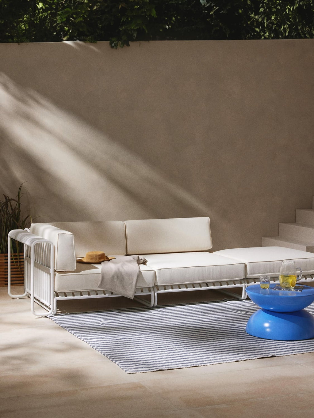 Caio Garden Corner Module — Light Grey